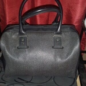 Bolganese  Black Leather Men's Bag